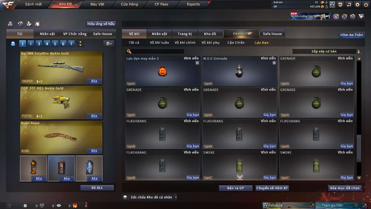 shop acc cf uy tin gia re